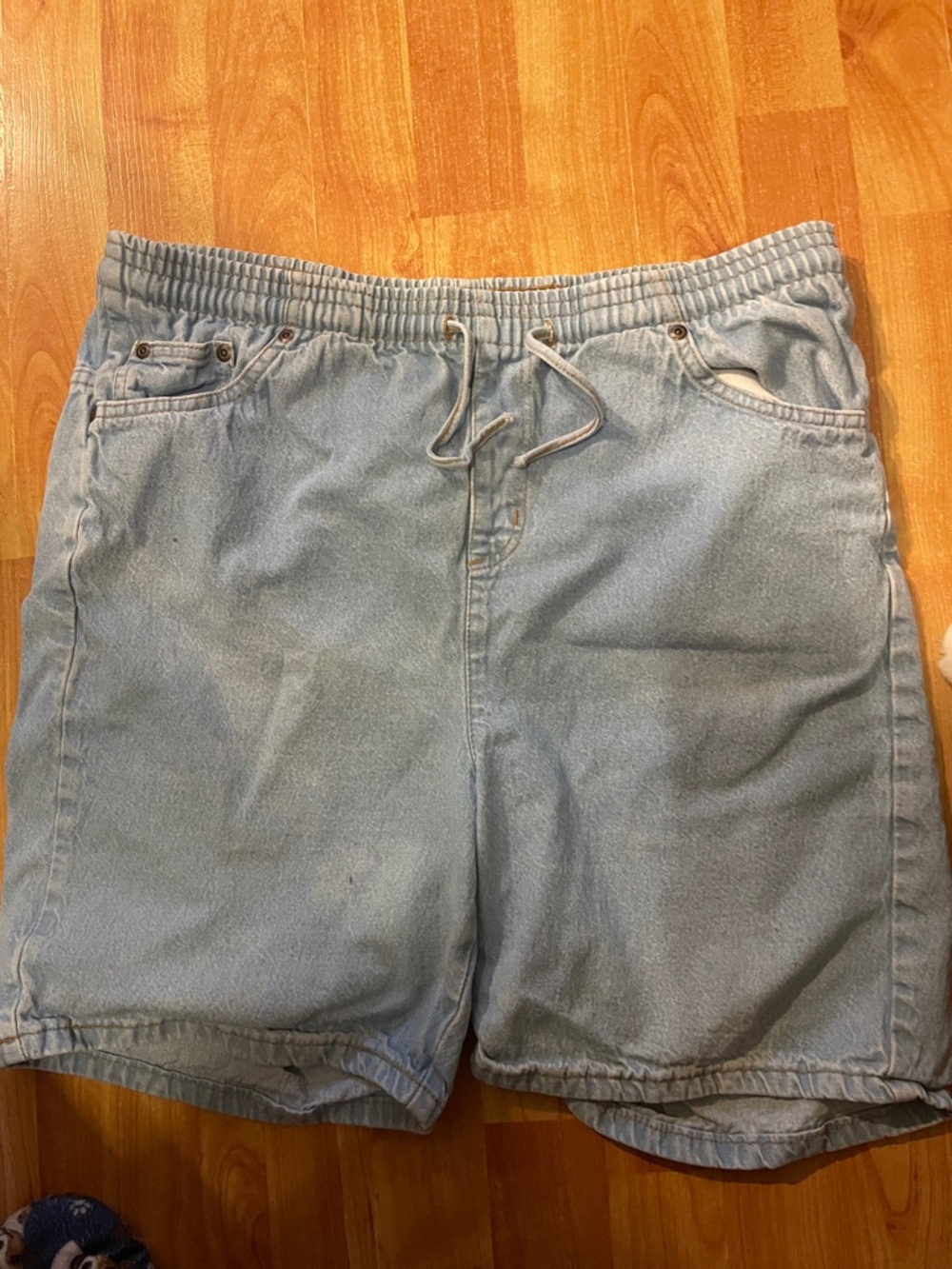 Vintage Bobbie Brooks Light Blue Denim Women’s Elastic Waist Shorts